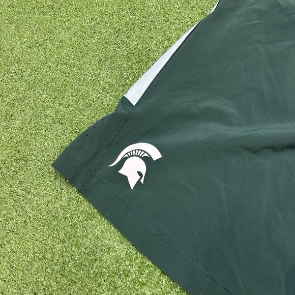 Nike Dri-Fit MSU Spartans Basketball Shorts Green White Mens Size Large - Picture 2 of 8